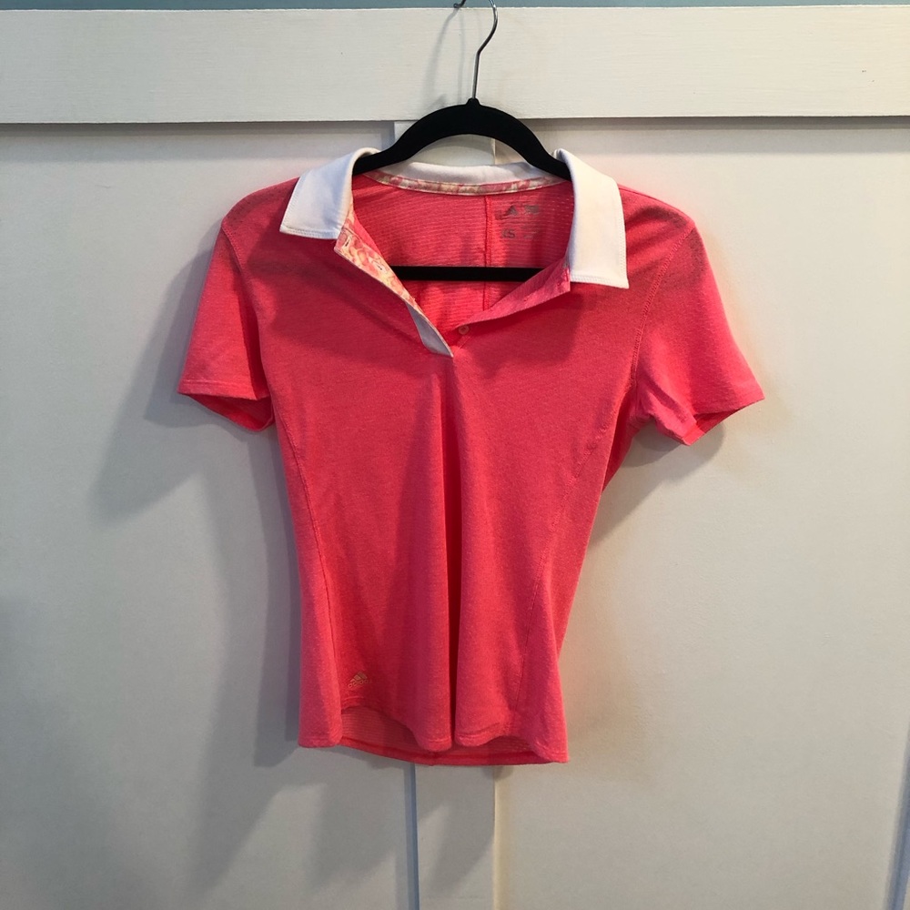 Adidas XS Pink Collared Golf Shirt